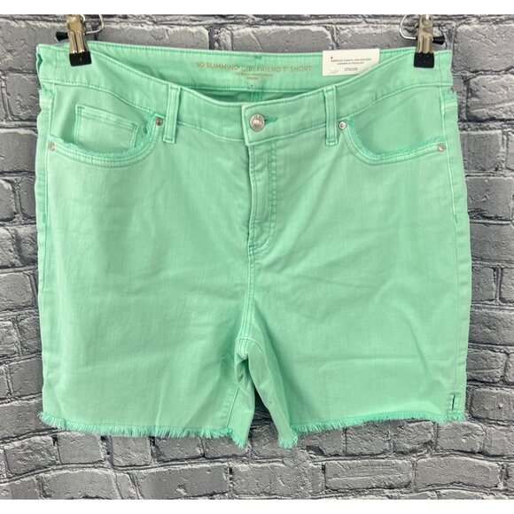 Chico's Pants - Chico's Size 2.5 US 14 So Slimming Girlfriend Short Teal Green NWT Denim